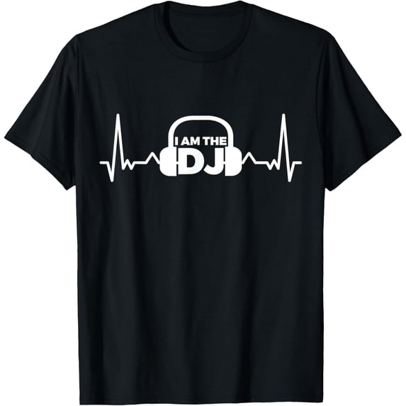 DJ Heartbeat Music Lovers Music Player T-Shirt men and women can wear,black,white,creative gift