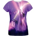 thumbnail image 1 of DJ Kitty Cat Club All Over Womens T-Shirt - Large, 1 of 2