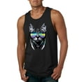 thumbnail image 1 of DJ Kitty Cat with Headphones | Mens Cat Lover Graphic Tank Top, Black, X-Large, 1 of 3