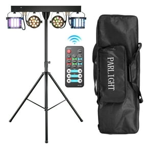 DJ Light with Stand & Bag, 5 in 1 Party Disco Lights, 24PCS RGBW +8PCS RGBW LED Stage Par Light 3/6/15CH for Wedding Birthday KTV