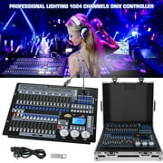 DJ Lighting Controller with Flightcase,Grand Console DMX and MIDI Operator 1024 Channel Lighting Controller for Live Concerts KTV DJs Clubs