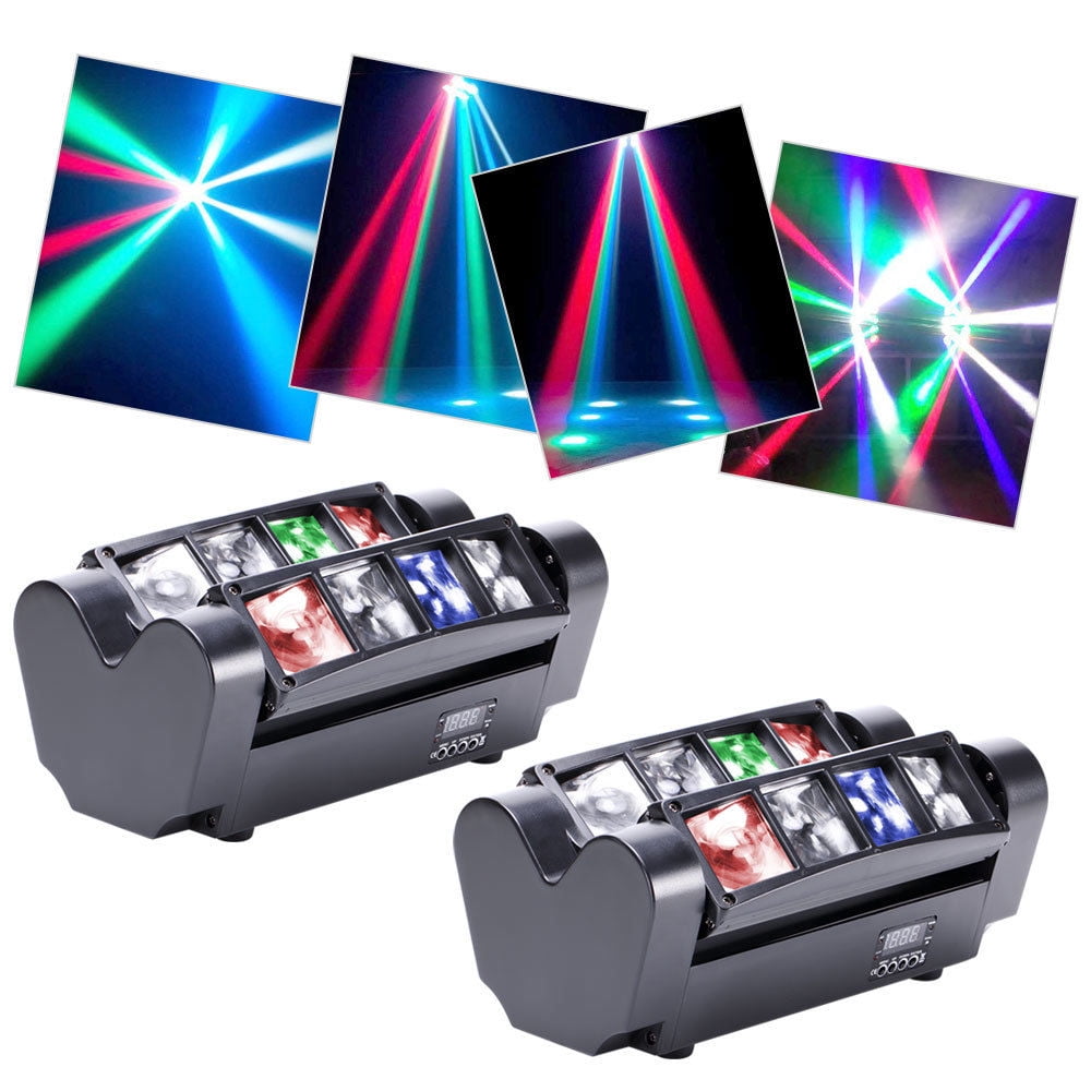 DJ Lights,8 LEDs Beam Moving Head Stage Lights RGBW Party Lights Sound