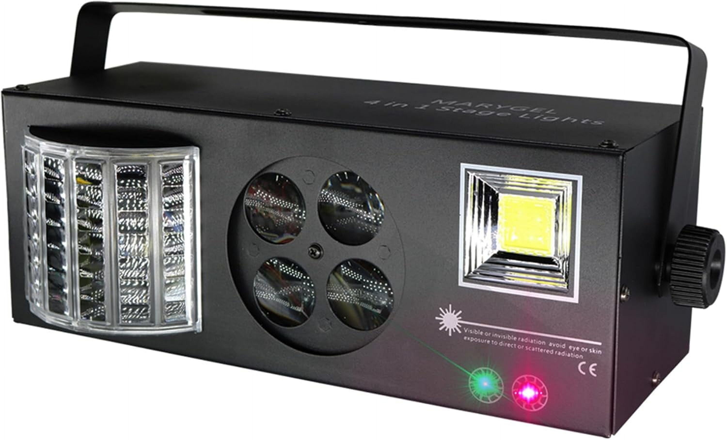 DJ Lights,MARYGEL 4 in 1 Mixed Effect Sound Activated Stage Lights RGBW ...
