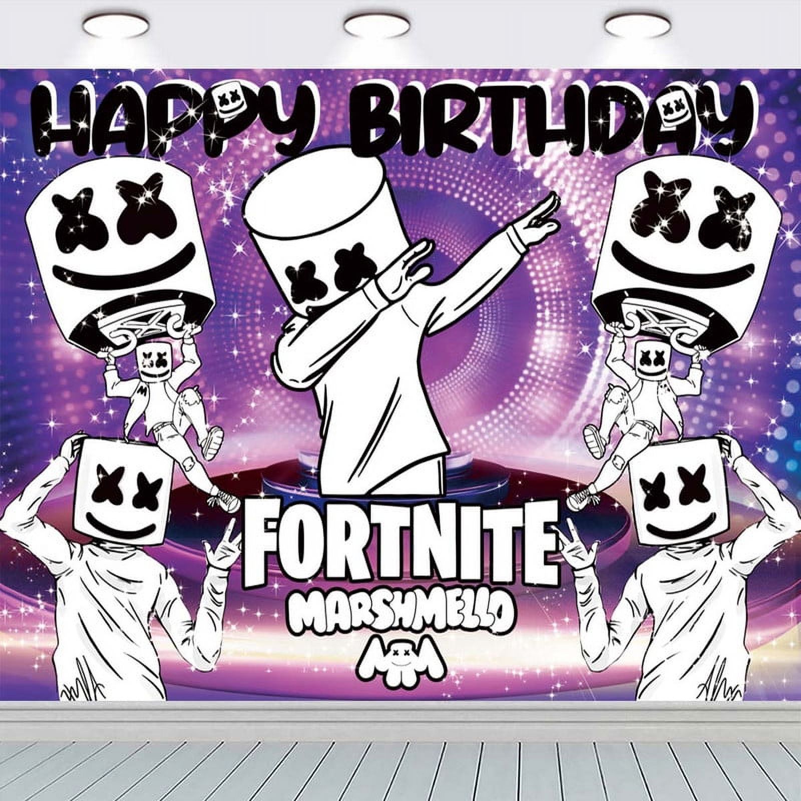 Bannière Personnalisée DJ Marshmello - Décoration Fête D'anniversaire