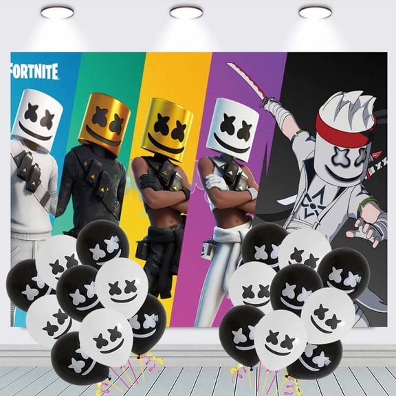 DJ Marshmello Birthday Balloons Party Supplies Banner Backdrop Background Taspestry Poster Wall Decor