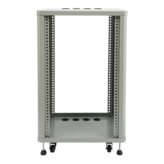 DJ Mixer Stand, Rolling Network Cabinet, DJ Mixer Stand Audio Rack with 4 Wheels for Studios, Home Theaters, Offices, and Home Labs