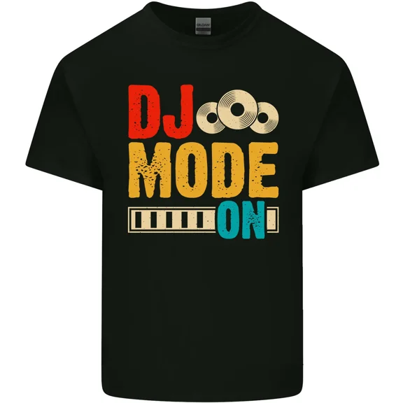 DJ Mode On DJing Music Graphic Print Cotton Unisex T-Shirt Gift up to 5XL