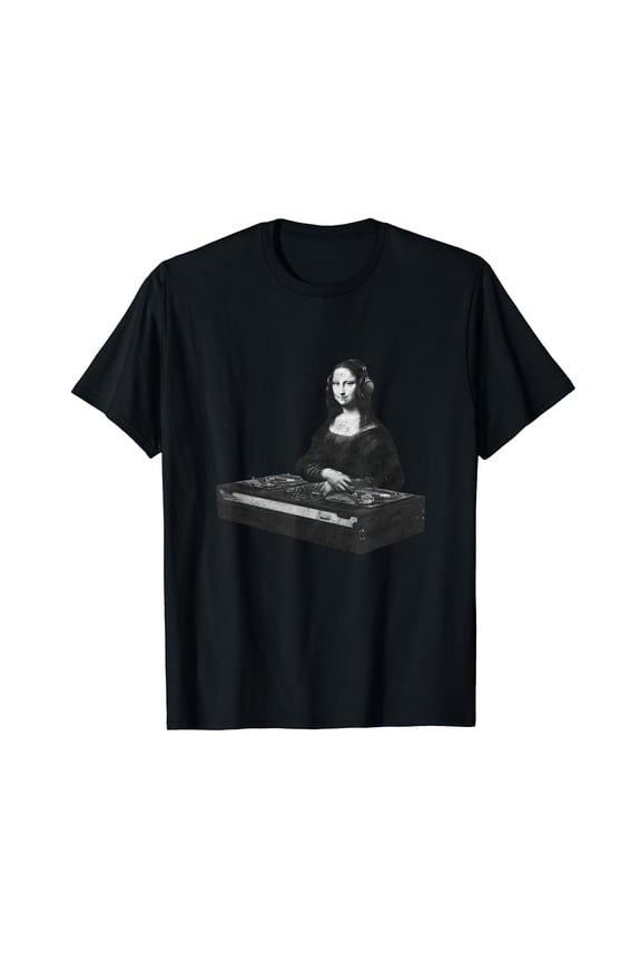 DJ Mona Lisa Techno Rave Club Acid House Raver T-Shirt