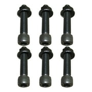 DJ-Motor 6pcs 1/4-28 x 1.25" Racing Wheel Stud Bolt Serrated Hex Flange Nut For Racing Go Kart Bike