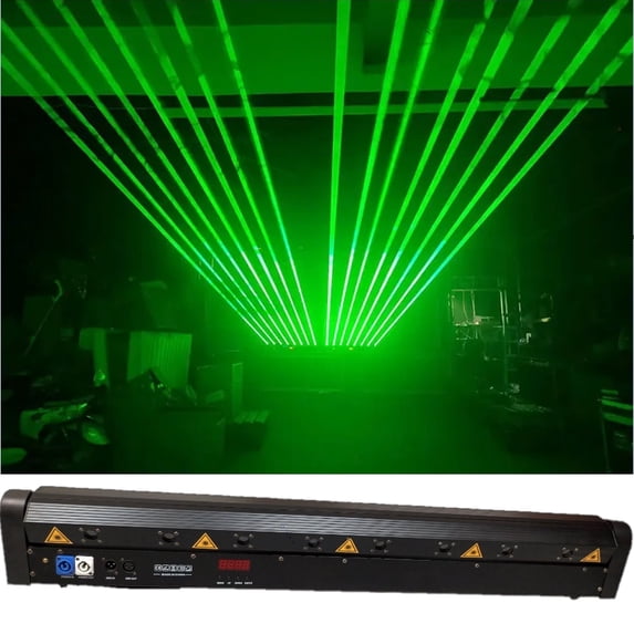 DJ Moving Head Light 130mw Green Laser Beam Bar 8 eyes Laser Stage ...