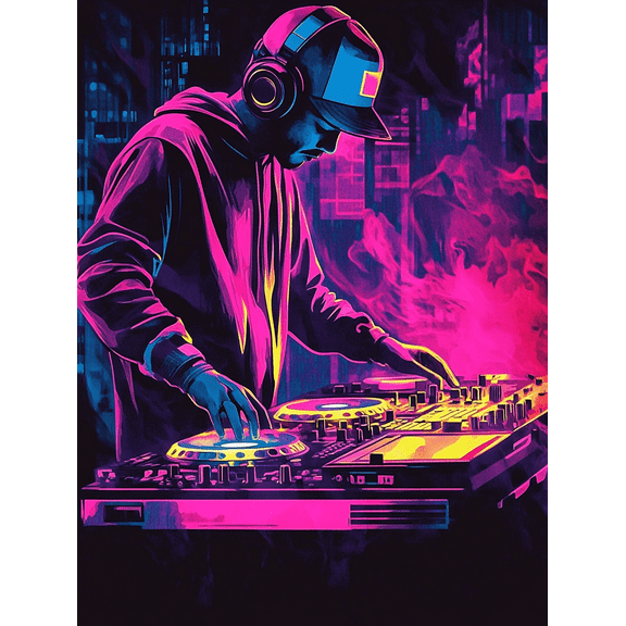 DJ Music Canvas Print/Wall ArtSuitable for Living RoomBedroomStudioGame RoomOffice Decor