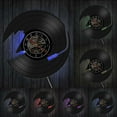 thumbnail image 1 of DJ Music Vinyl Record LP Wall Clock Watch 3D Night Light Party Dance Hall Decor Vintage Timepiece Music Club Gift For DJ, 1 of 8