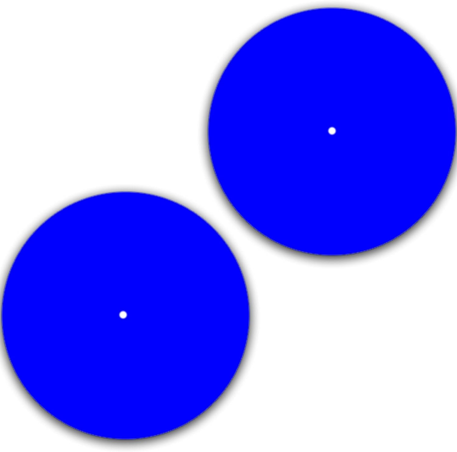 DJ One Pair Blue Team Colors Scratch Pad Vinyl Memorabilia 7" Inch Slip Mat Portablism Turntable