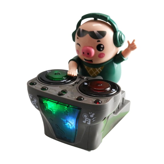 DJ Pig - Funny Musical Toy, Scratch DJing Dancing Piggy With Dynamic Music and Colorful Lights for Girls Boys Gifts