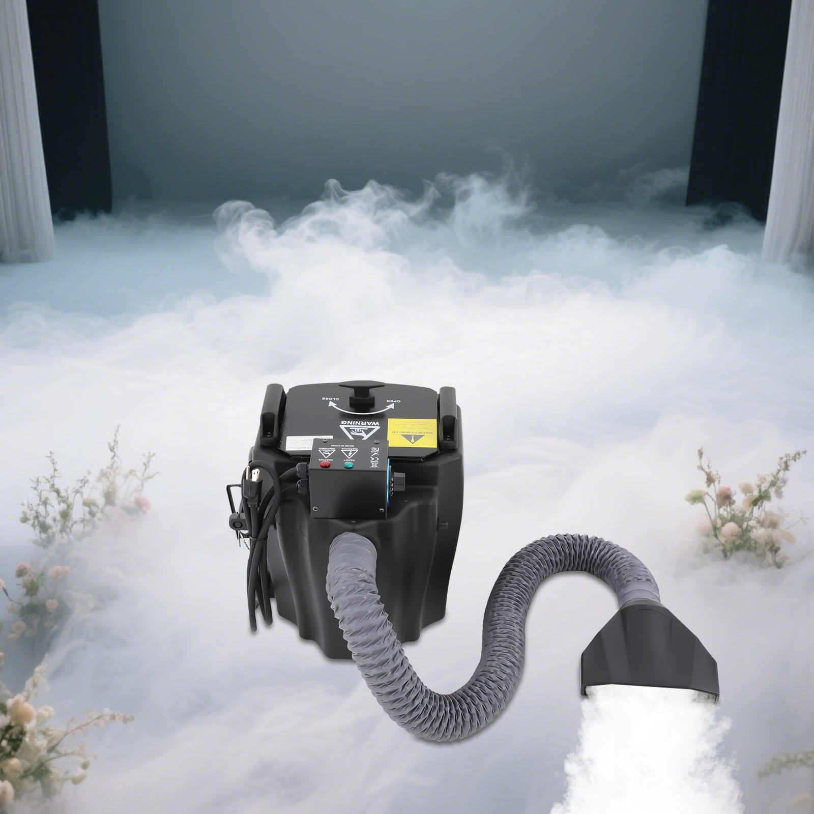 DJ Stage Effect Dry Ice Machine 3500w Low Smoke Machine for Wedding Party Black