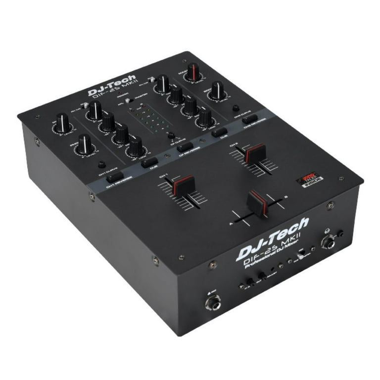 DJ Tech, 2 DJ Mixer, Black, One Size DIF2SMKII - Walmart.com