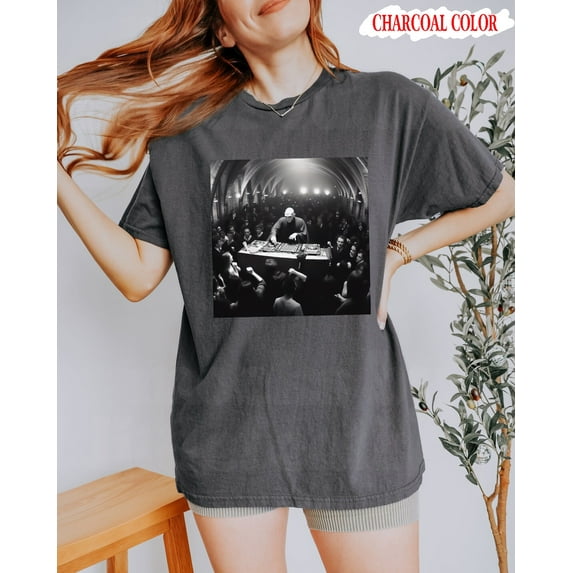 DJ Voldemort Unisex T-Shirt, Humorous Hogwarts Print Graphic Tee, Harry Potter Voldemort, Tom Riddle Shirt