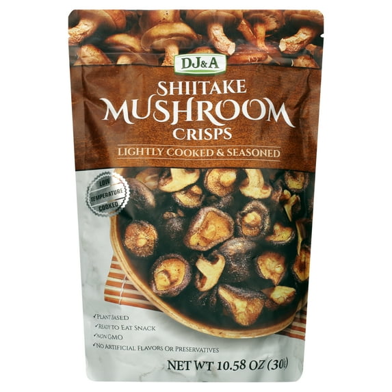 DJ and A Lightly Cooked and Seasoned Shiitake Mushroom Crisps 10.58 Ounce