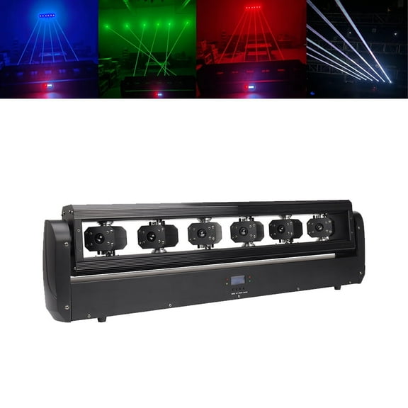 DJ rgb Laser Moving Head Stage Light Full Color 6 Eyes 3W Laser Proffessional DJ Lighting Event Equipment