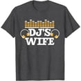 thumbnail image 1 of DJ's Wife Disc Jockey Mixer Novelty Gift Softstyle Unisex T-Shirt,Dark Heather Grey Color,Size XL, 1 of 5