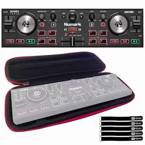 DJ2GO2 Touch Pocket 2-Channel DJ Controller w EVA Travel Case