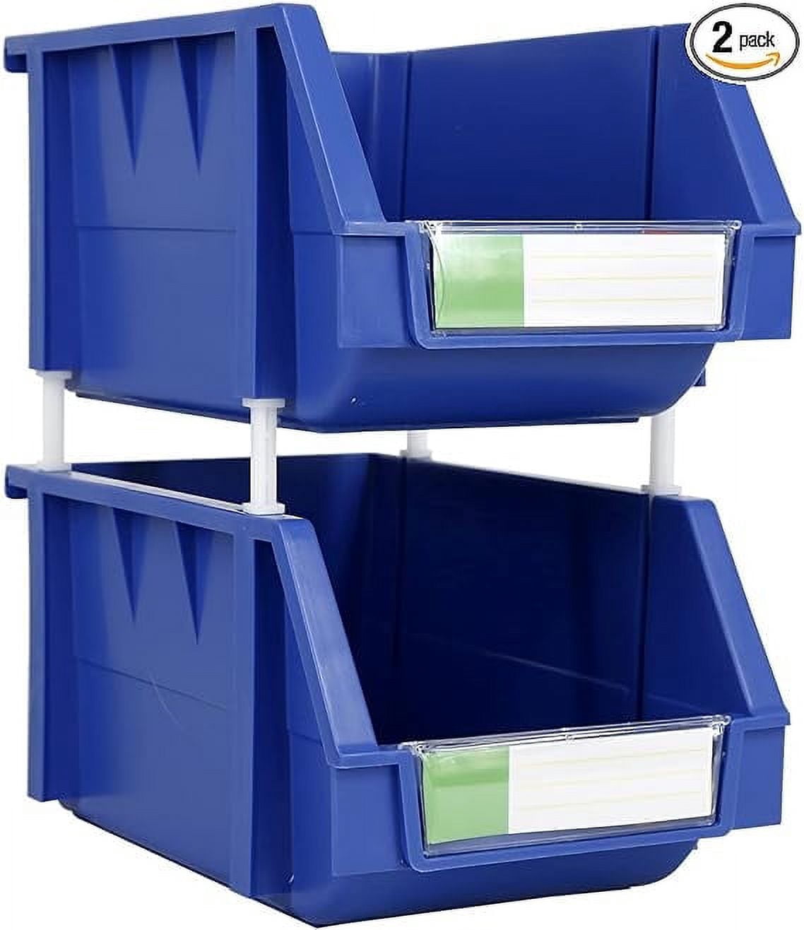 DJC Supply BLUE Heavy duty thermoplastic storage bin organizer ...