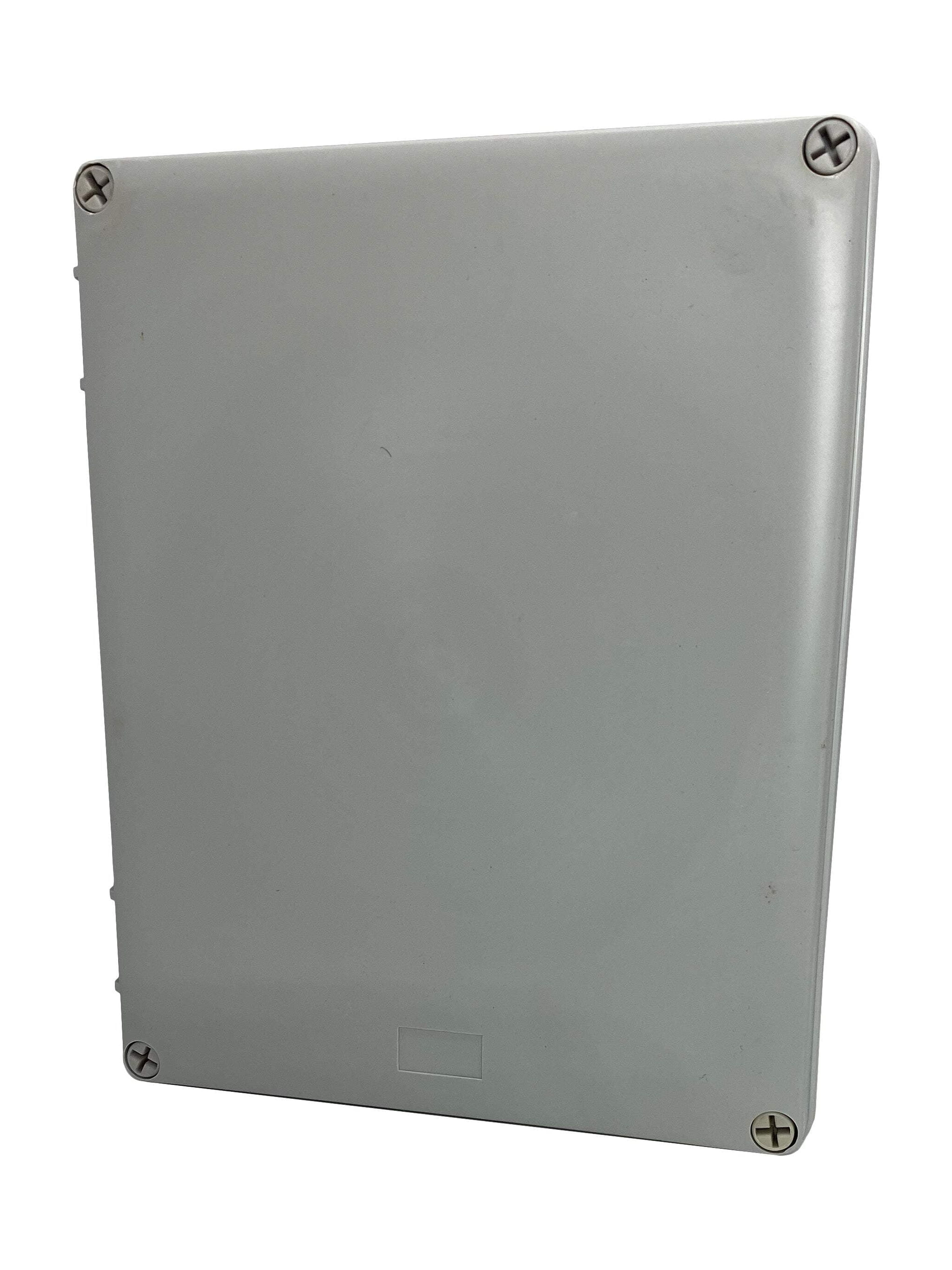 DJC Supply Co. 12"x10"x4" Weather & Dust Proof IP65 PS Plastic Universal Electrical Junction Conduit Box and DIY Project Enclosure, Use for Outdoor and Indoor (1 Pack) Updated Stronger Material