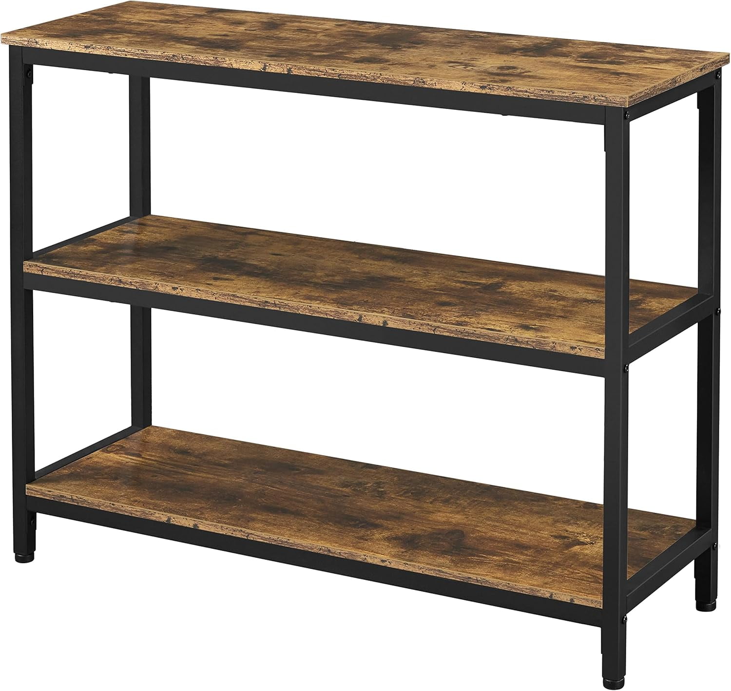 DJDG Industrial Console Table with 3-Tier Storage, Multifunction ...