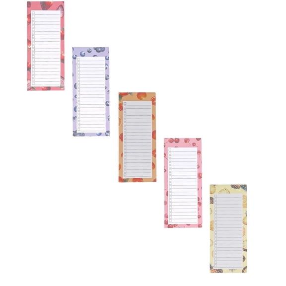 DJDL 5Pcs To Do List Sticky Notes, 3.5x8.4 inch Magnetic Grocery List Pad for Fridge, Pre Printed Checkboxes and Tear Off Pages, for Fridge Organization Ideas