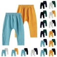 thumbnail image 1 of DJDLJWCJ 2-Pack Toddler Kids Boys Solid Elastic Waist Sweatpants Lightweight Pull On Casual Pants Blue Size 5-6Years, 1 of 5
