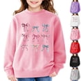 thumbnail image 1 of DJDLJWCJ Big Girls Crewneck Sweatshirts Fleece Lined Pullover Relaxed Fit Soft Winter Warm Long Sleeve Tops Purple Size 7-8Years, 1 of 6