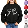thumbnail image 1 of DJDLJWCJ Big Girls Long Sleeve Sweatshirts Crewneck Fleece Lined Pullover Relaxed Fit Soft Winter Warm Tops Red Size 3-4Years, 1 of 8