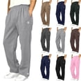 thumbnail image 1 of DJDLJWCJ Boys Active Pants Athletic Joggers Elastic Waist Straight Leg Baggy Sweatpants Stretch Soft Sports Pants with Side Pockets Navy Size 14, 1 of 9