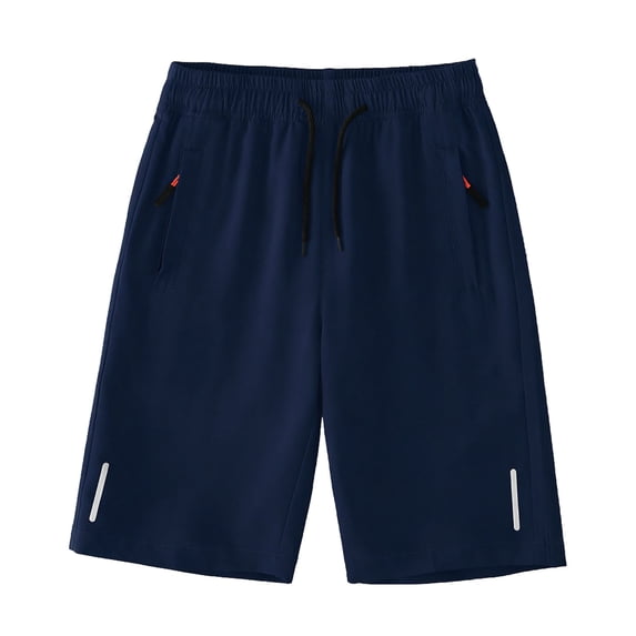 DJDLJWCJ Boys Athletic Shorts for Kids Summer Short Pants Elastic Waist Drawstring Quick Dry Shorts, Dark Blue 3-4T