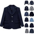 thumbnail image 1 of DJDLJWCJ Boys Blazer Jacket 1-14 Boy's Formal Open Front Suit Jacket Graduation Jacket for School Blue Size 5T, 1 of 7