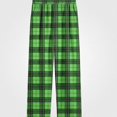 thumbnail image 1 of DJDLJWCJ Boys Casual Pants Elastic Waist Plaid Print Straight Leg Pants Comforty Lightweight Long Trousers Green Size 13, 1 of 7