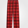 thumbnail image 1 of DJDLJWCJ Boys Casual Pants Elastic Waist Plaid Print Straight Leg Pants Comforty Lightweight Long Trousers Red Size 13, 1 of 7
