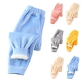 thumbnail image 1 of DJDLJWCJ Boys Fleece Sweatpants Winter Warm Straight Leg Casual Pants Elastic Waist Side Pocket Pants Gray Size 80, 1 of 4