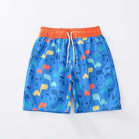 DJDLJWCJ Boys Graphic Shorts for Boys Elastic Waist Short Pants Drawstring Loose Fit Kids Beach Shorts, Blue 3 T