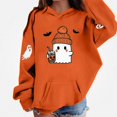 thumbnail image 1 of DJDLJWCJ Boys Halloween Graphic Hoodie Kids Halloween Print Pullover Sweatshirts, Fun Casual Fall Festival Tops Orange Size 10, 1 of 5