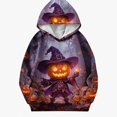 thumbnail image 1 of DJDLJWCJ Boys Halloween Long Sleeve Hoodie Kids Halloween Print Pullover Sweatshirts, Fun Casual Fall Festival Tops Multicolor Size 11, 1 of 5