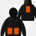 thumbnail image 1 of DJDLJWCJ Boys Heated Fleece Jacket Boys Winter 3 Heating Zones USB Powered Warm Thermal Coat, Windproof Stand Collar Outerwear Black Size 5T, 1 of 9