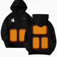 thumbnail image 1 of DJDLJWCJ Boys Heated Hood Jacket USB Charging Heated Jacket Casual Printed Winter Warm Coat Black Size 5T, 1 of 9