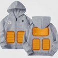 thumbnail image 1 of DJDLJWCJ Boys Heated Hood Jacket USB Charging Heated Jacket Casual Printed Winter Warm Coat Gray Size 11, 1 of 9