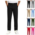 thumbnail image 1 of DJDLJWCJ Boys School Unofrom Pants Straight Leg Solid Color Dress Pants Side Pocket Pull On Suit Pants Black Size 11, 1 of 10