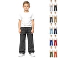 thumbnail image 1 of DJDLJWCJ Boys Solid Sweatpants Elastic Waist Casual Athletic Trousers Side Pockets Kids Sports Pants for School Dark Gray Size 5T, 1 of 8