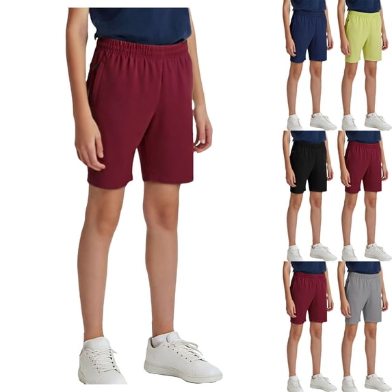 DJDLJWCJ Boys Summer Shorts for Boy High Waisted Short Pants Casual Outdoor Kids Sports Shorts, Red 7-8T