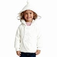 thumbnail image 1 of DJDLJWCJ Boys Winter Coat Fleece Lined Thicken Warm Jacket Solid Color Button Comforty Down Jacket White Size 2T, 1 of 5