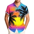 thumbnail image 1 of DJDLJWCJ Button Down Shirts for Men, Lightweight Graphic Tee Mens Polo Shirts Short Sleeve Summer Beach Shirts Gold XL, 1 of 6