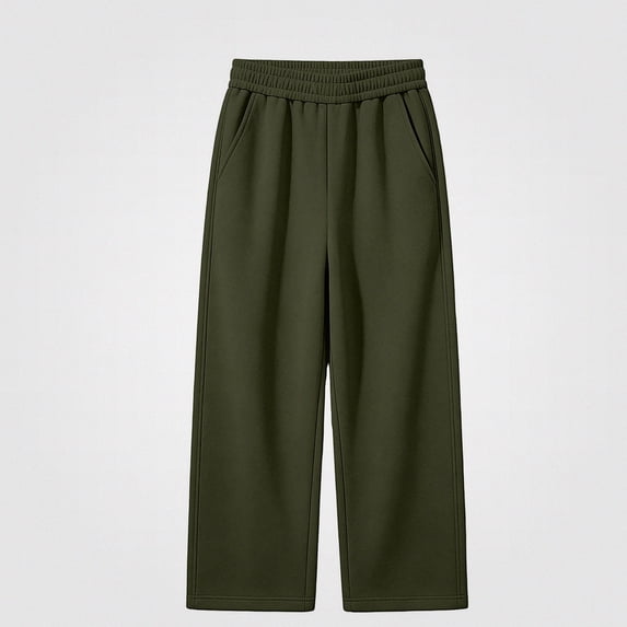 DJDLJWCJ Casual Sweatpants for Boys Elastic Waist Lightweight Straight Pants Stretch Soft Hiking Trousers Green Size 12